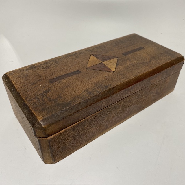 BOX, Antique Parquetry Cigar or Trinket